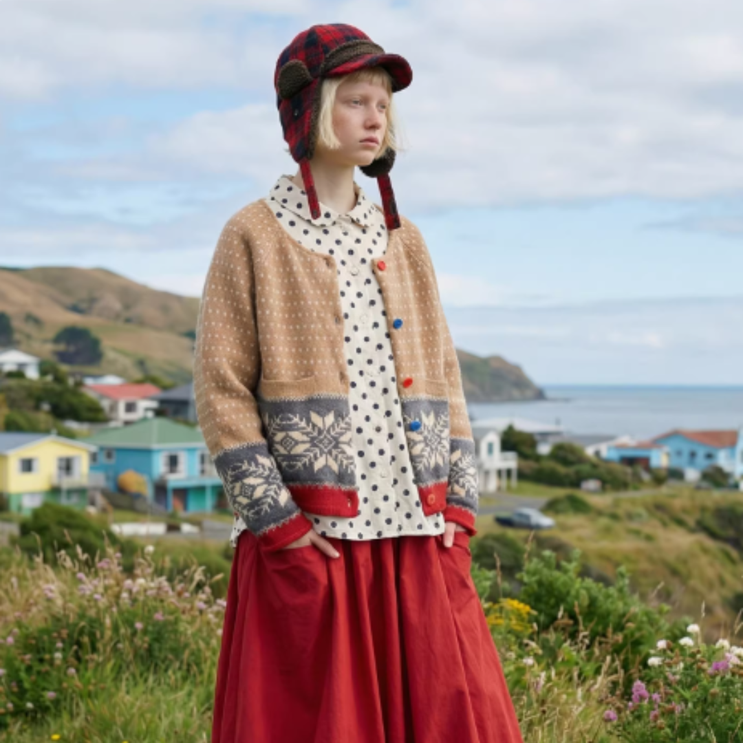 ドット×フリルのもこもこショートダウン 《i0827》 – toffee story